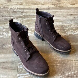 KENSIE Kasha Suede Ankle Boots Brown Women’s 7.5